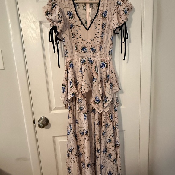 Rodarte Ruffled Floral-Print Silk Maxi Dress - Picture 5 of 11